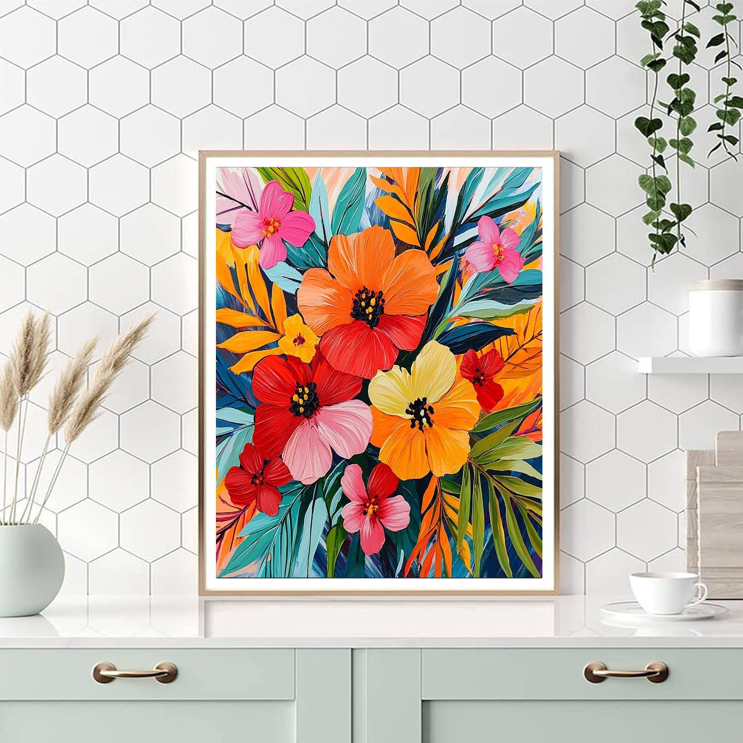 Frida Kahlo Inspired Frida's Floral Fiesta  DIY Paint By Numbers