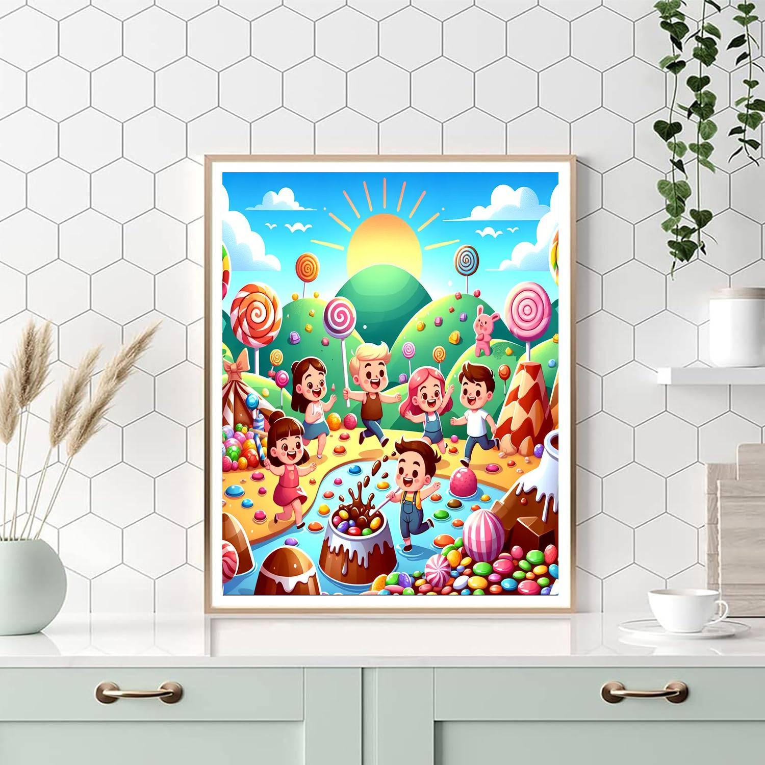 Charming Candyland Paint By Numbers Art
