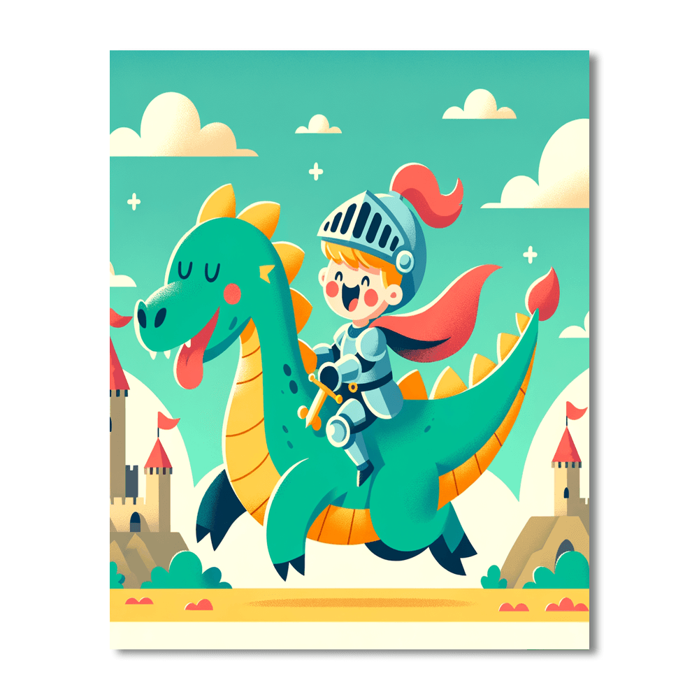 Knight's Dragon Companion Numbered Painting Kits