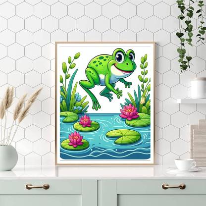 Jumpy Frog Paint By Numbers Art