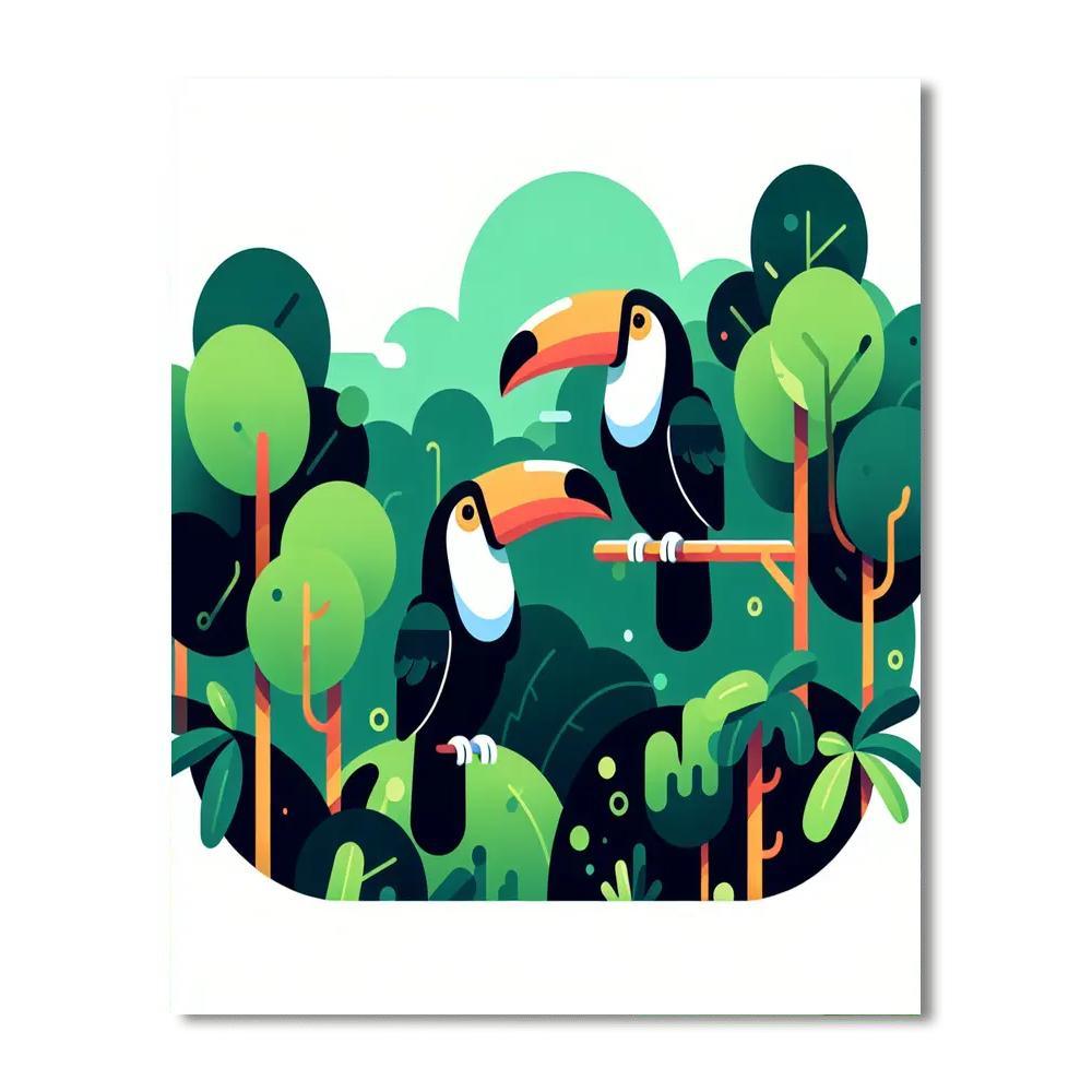Tropical Toucan Trek Paint By Color