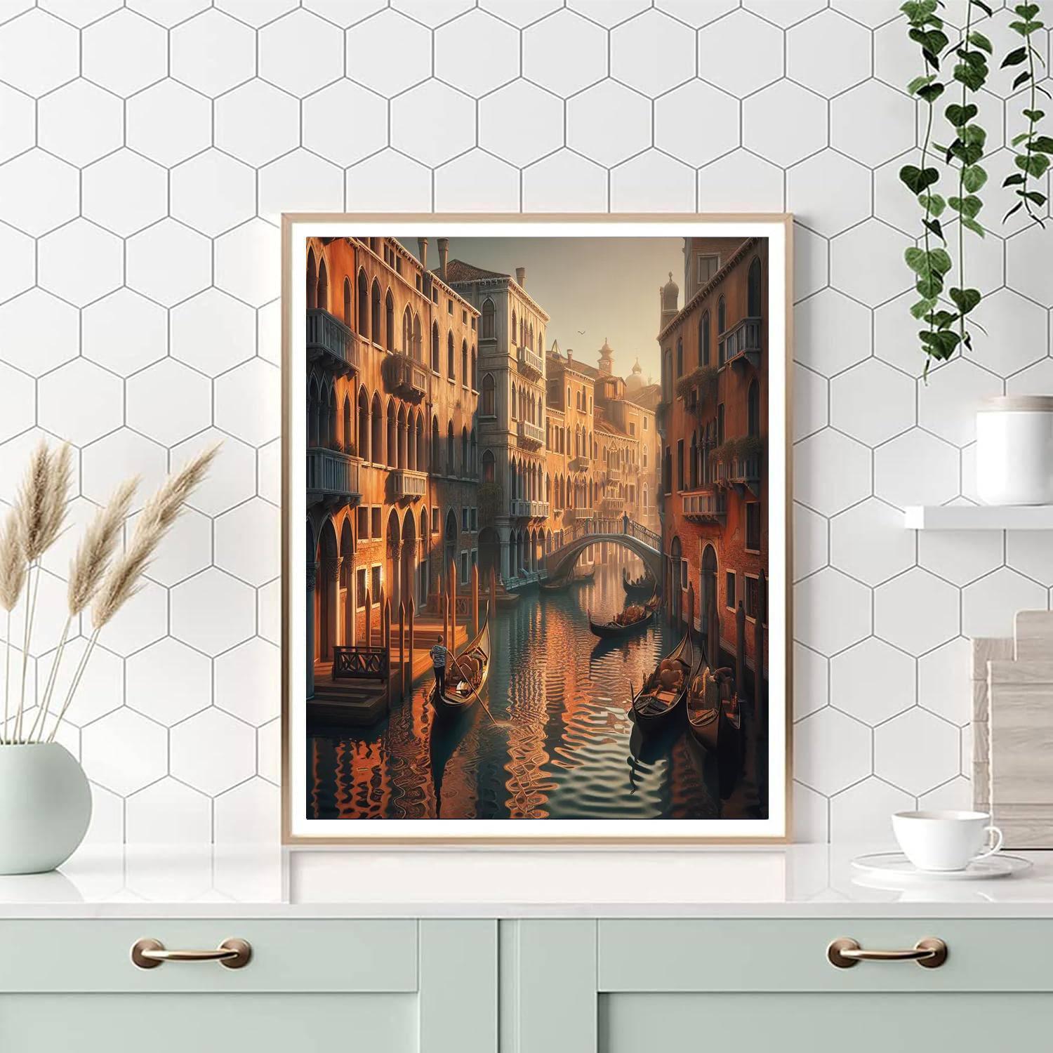 Venetian Canal Stroll Number Painting