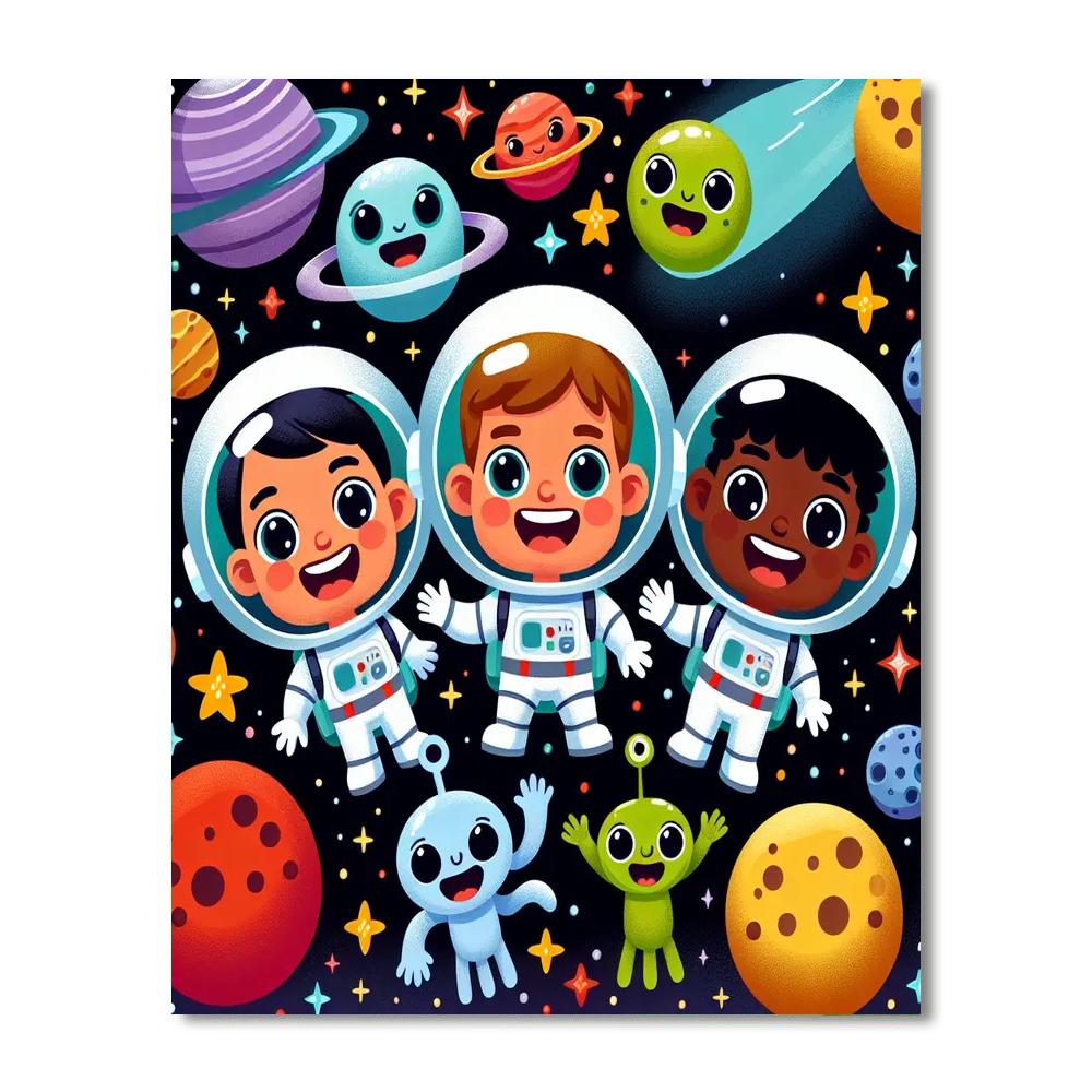 Space Cadet Adventures Painting Number Kit
