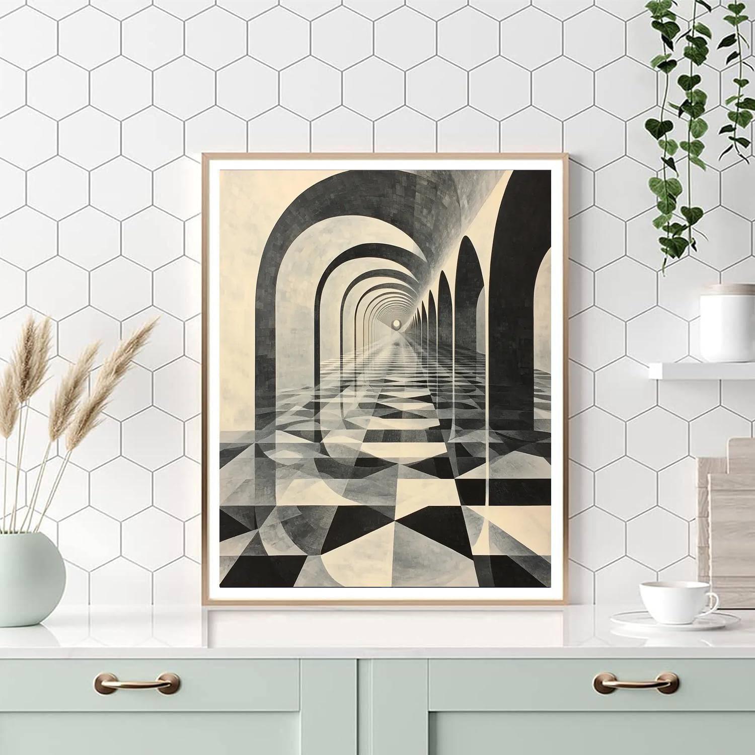 M.C. Escher Inspired Infinity's Reflection  Painting Number Kit