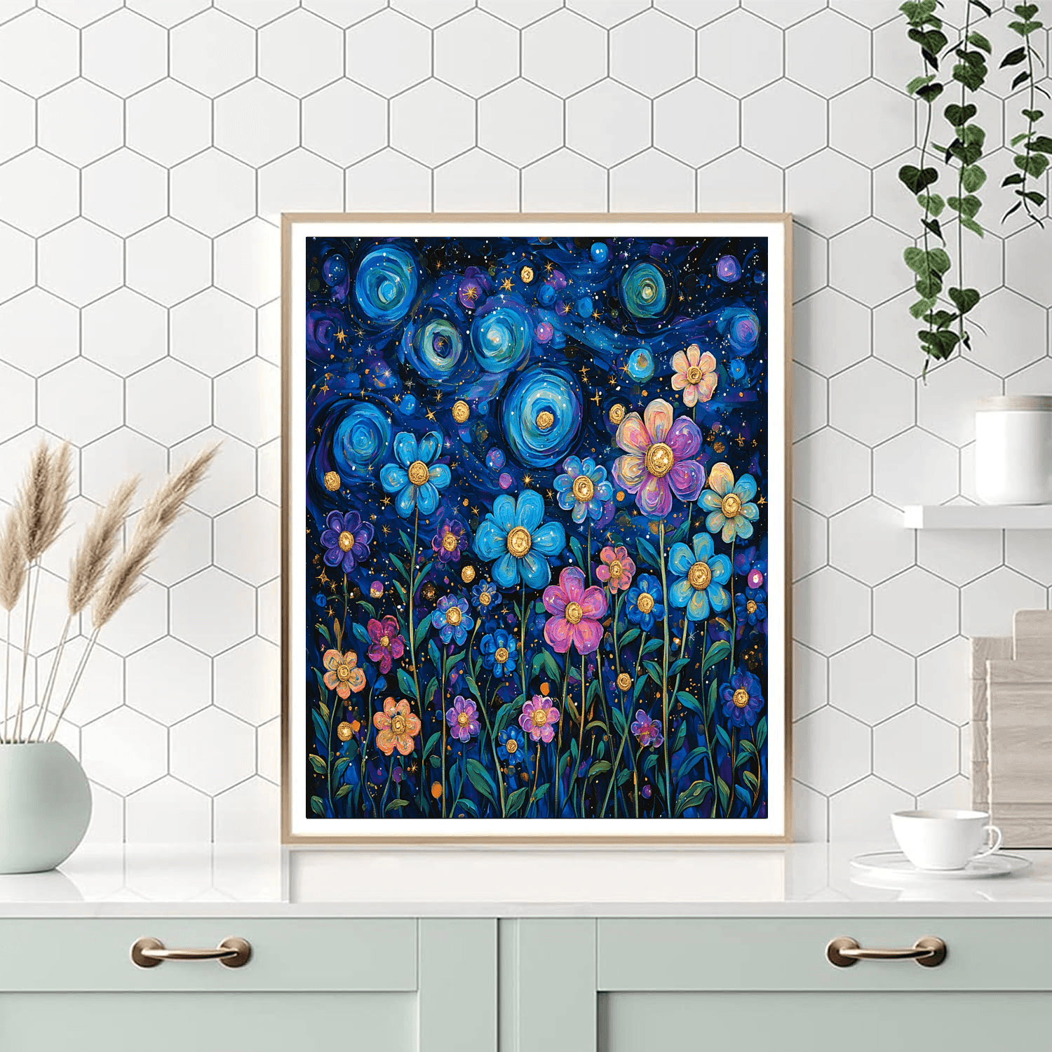 Van Gogh Inspired Cosmic Night Garden Paint By Numbers Kits