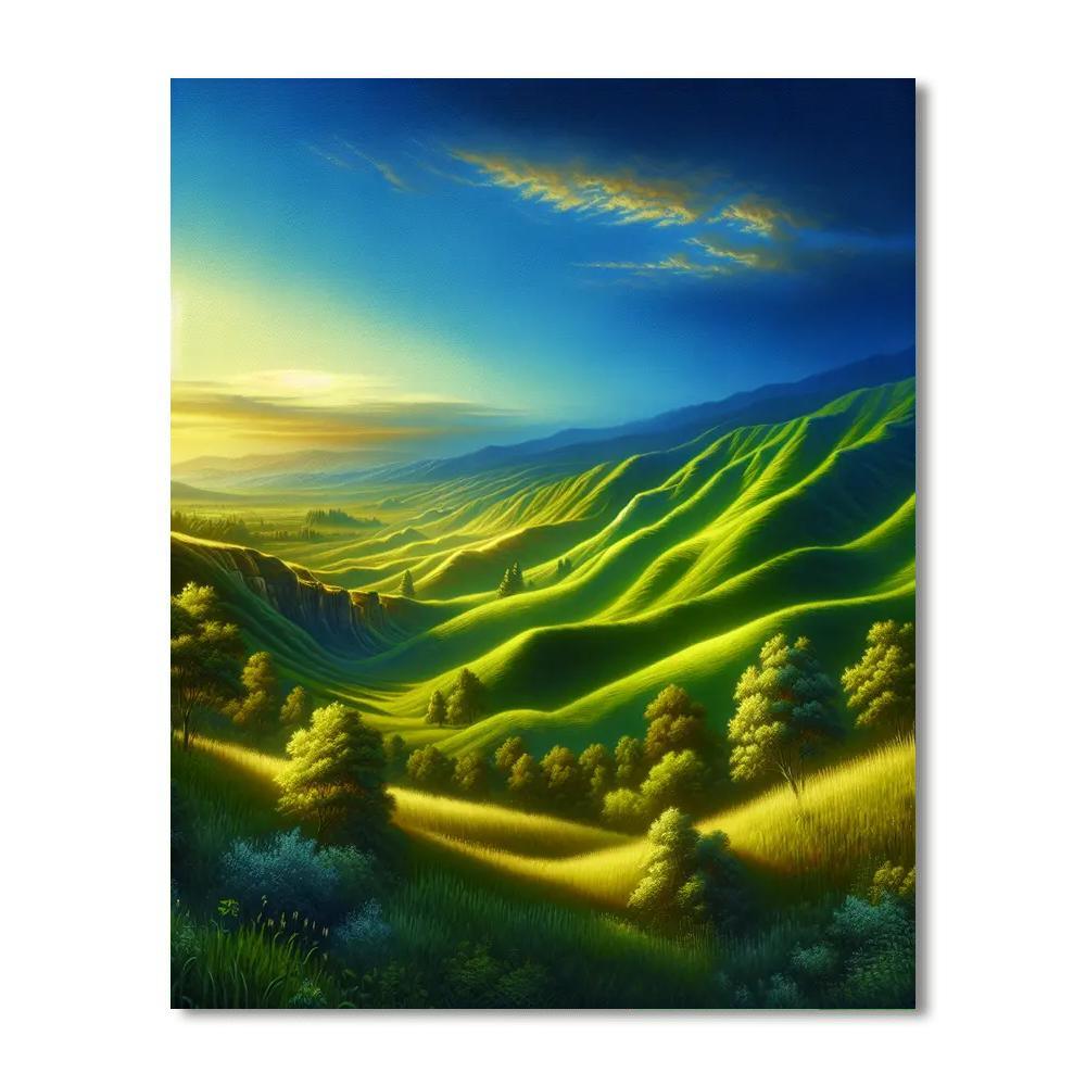 Lush Green Retreat Painting By Numbers Kit