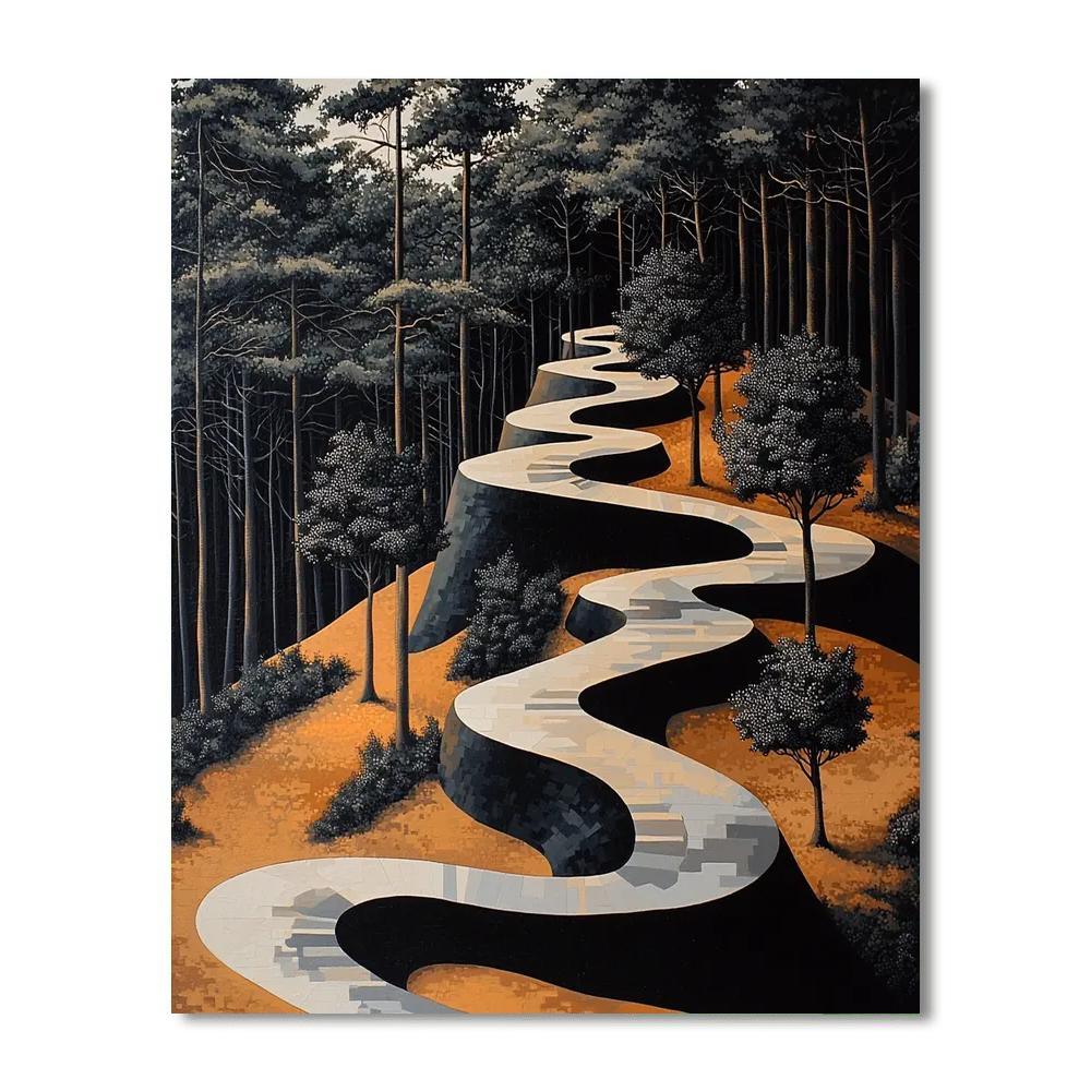 M.C. Escher Inspired The Geometry Of Dreams  Number Painting