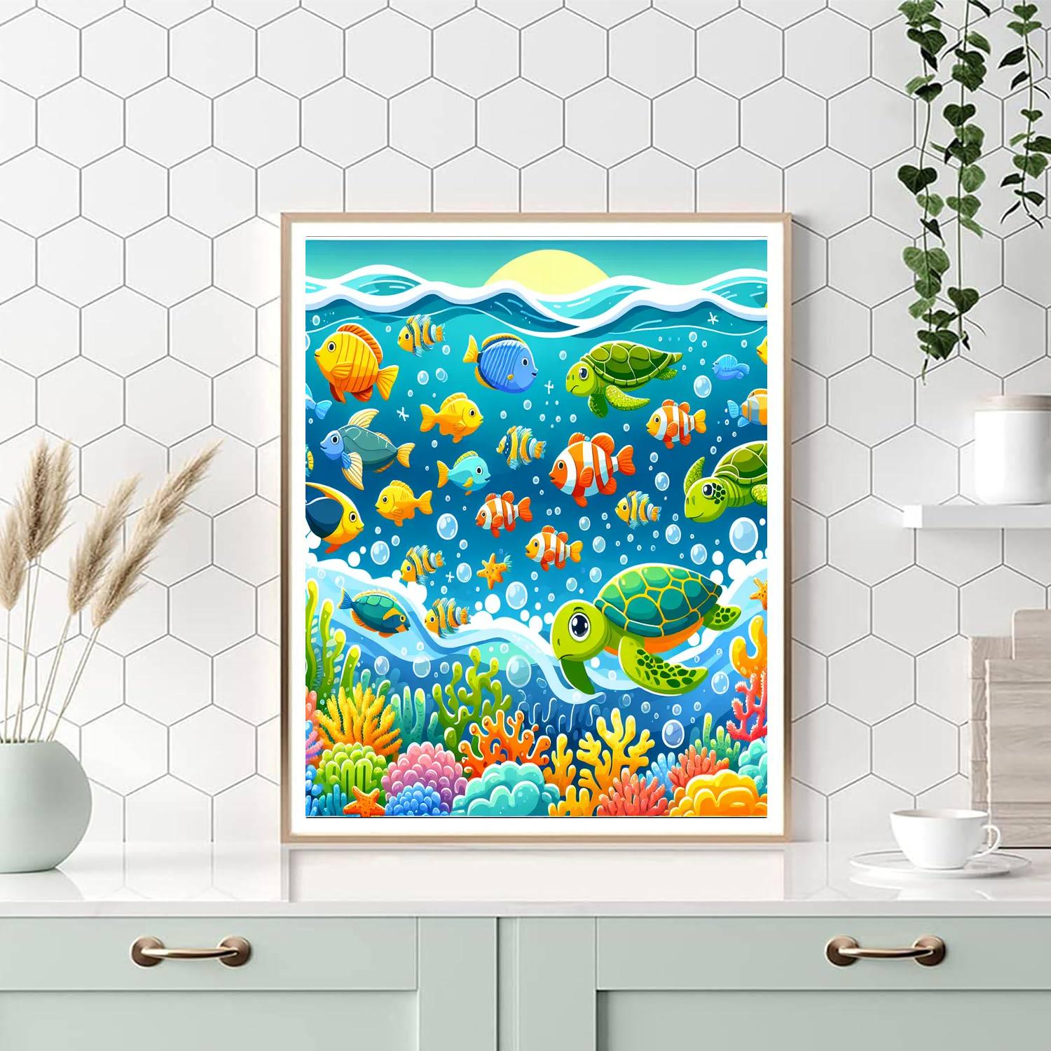 Ocean Life Exploration Painting By Numbers Kit