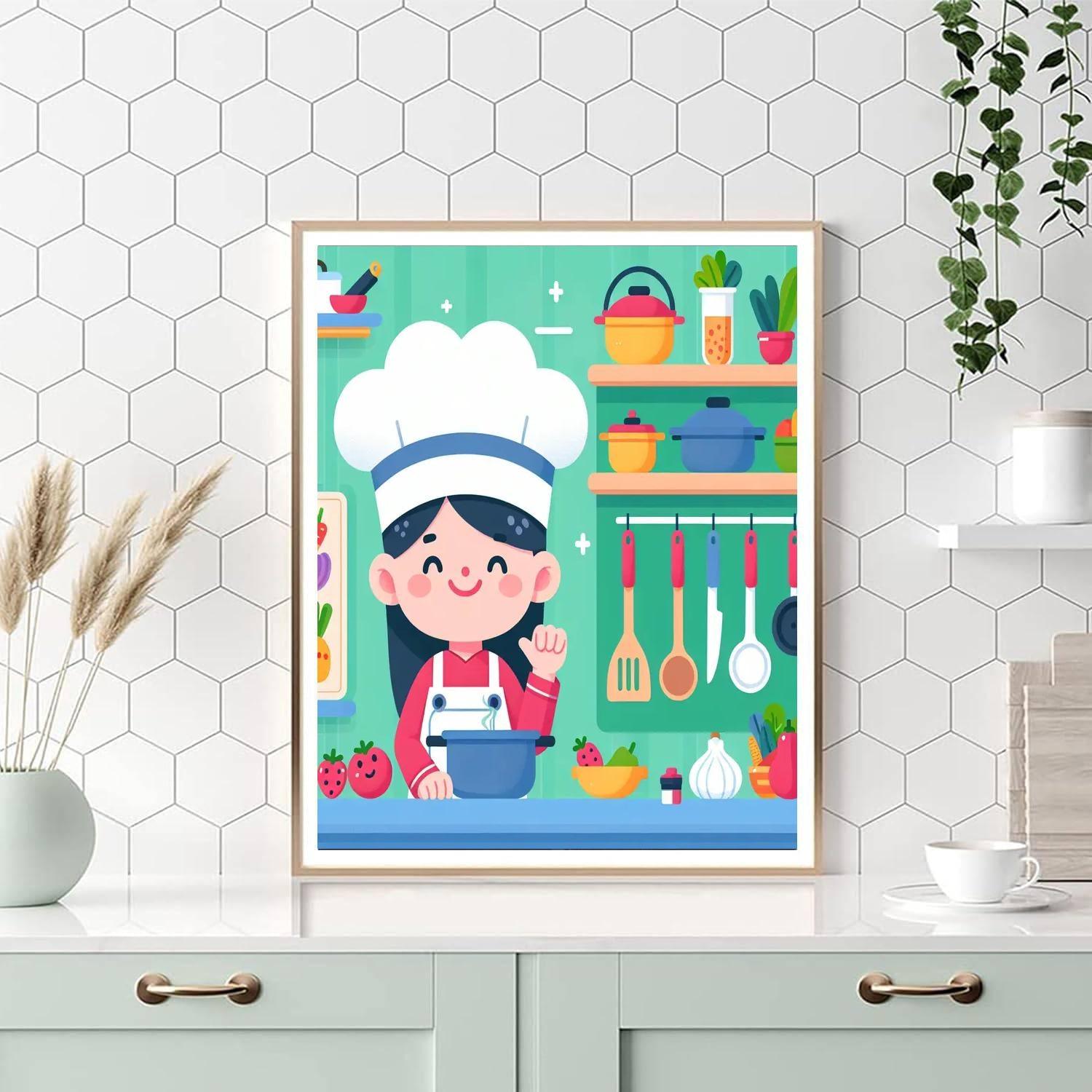 Cheerful Chef's Kitchen Paint By Numbers Kits