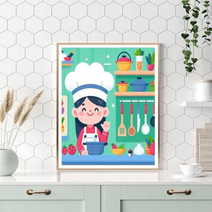 Cheerful Chef's Kitchen Paint By Numbers Kits