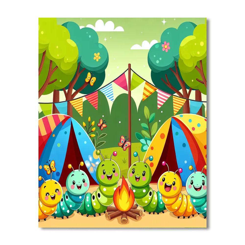 Creative Caterpillar Camp Paint By Numbers Kits