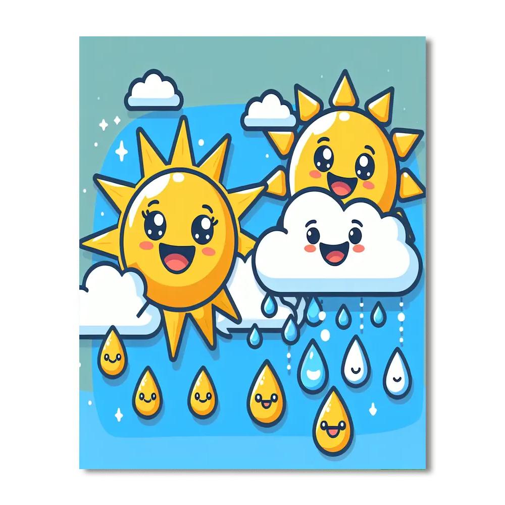 Whimsical Weather Watchers Numbered Painting Kits