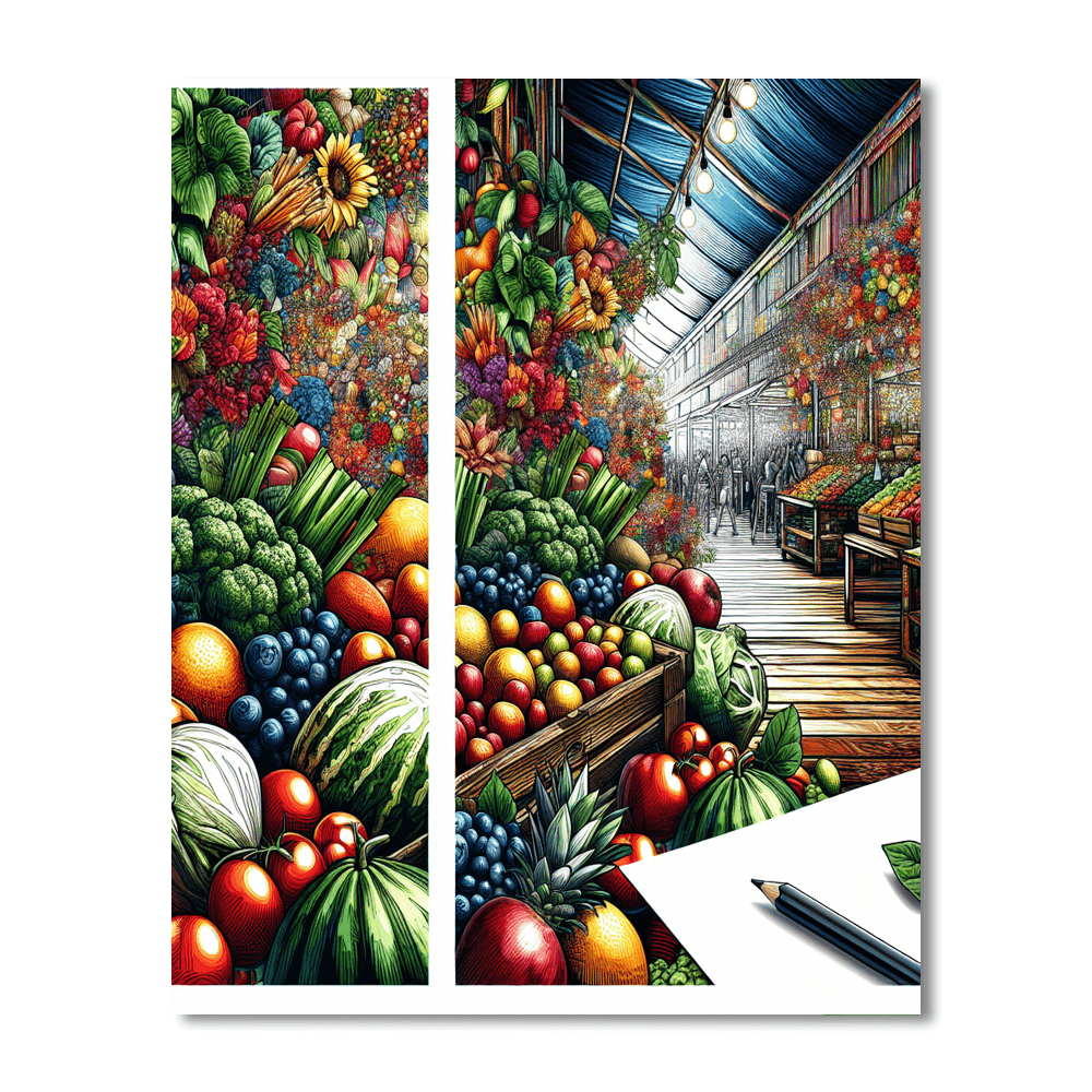 Vibrant Market Paint By Color