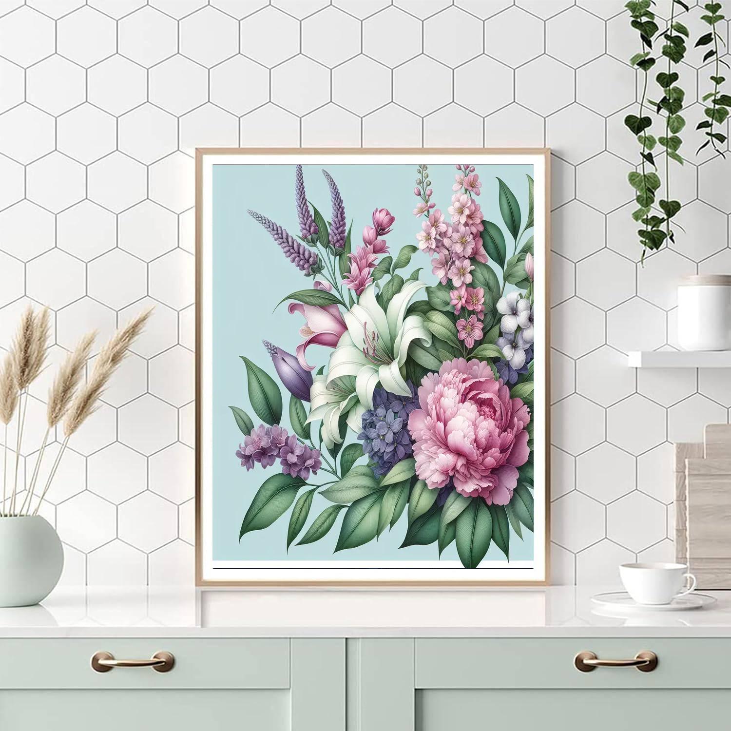 Floral Bliss Symphony Paint By Numbers Art