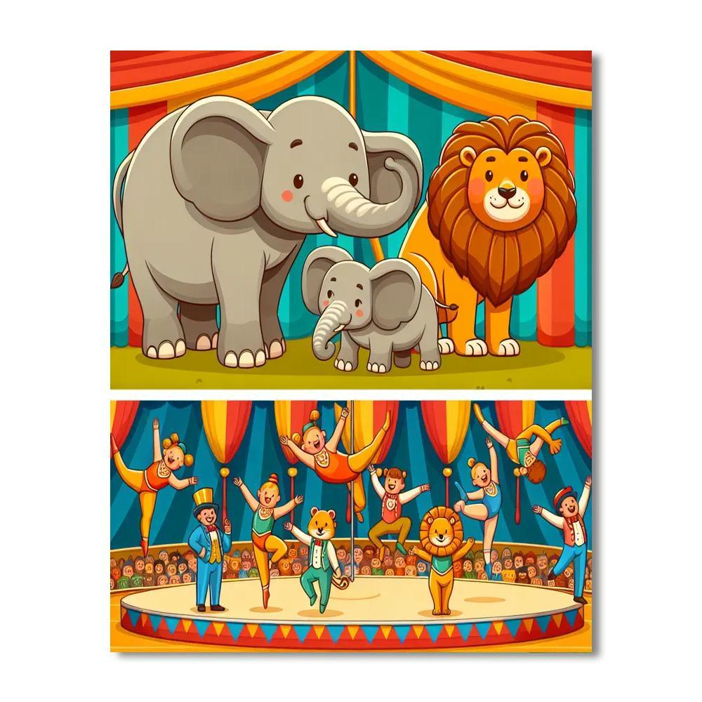 Circus Animal Show Paint By Color