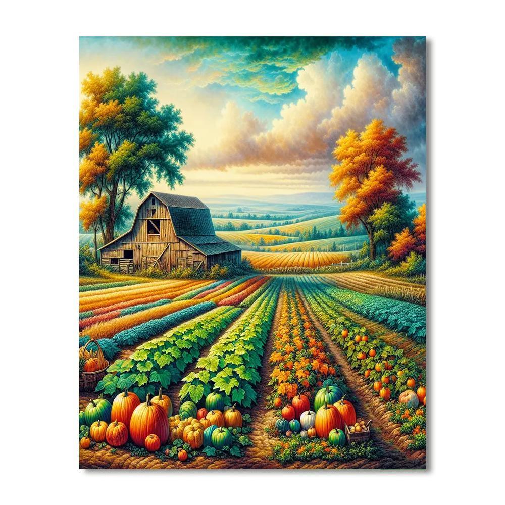 Bountiful Harvest Charm Paint By Numbers Art