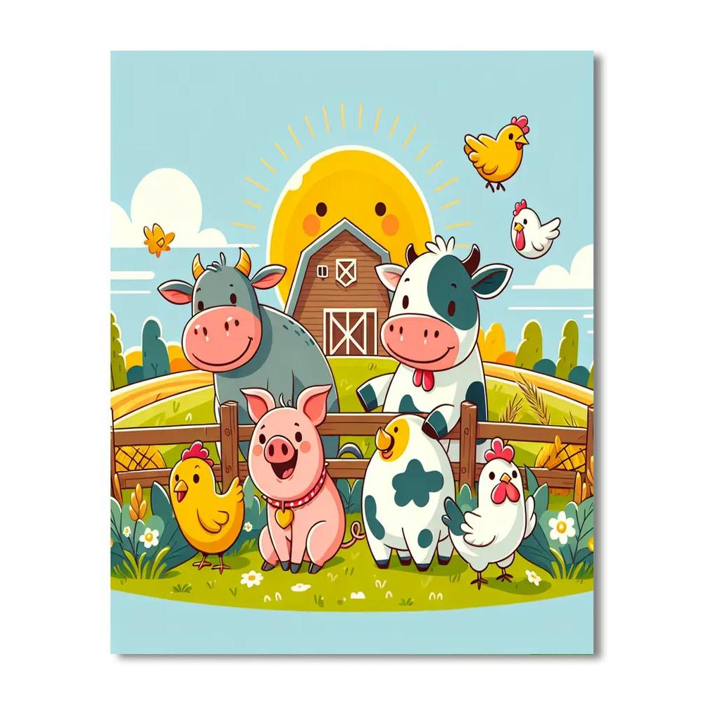 Cuddly Farmyard Fun Numbered Painting Kits