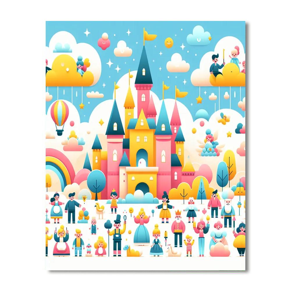 Joyful Cloud Castle Numbered Painting Kits