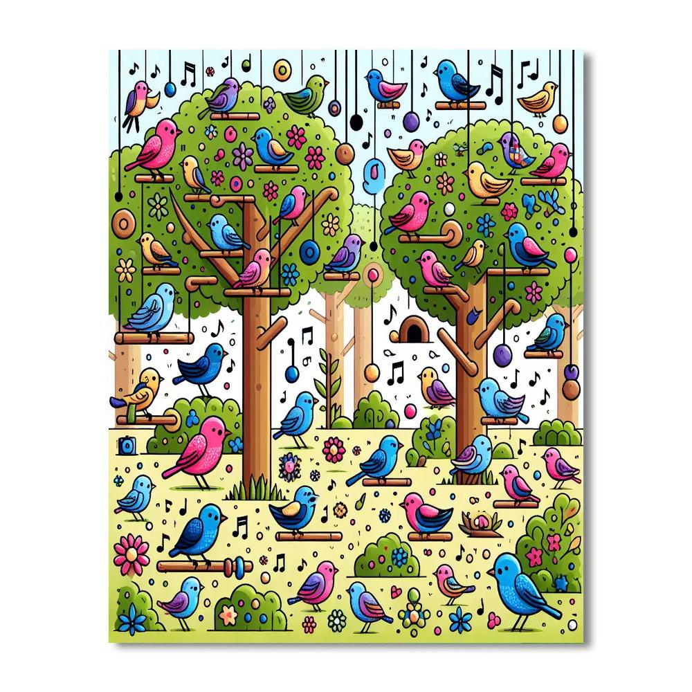 Enchanted Aviary Paint By Color