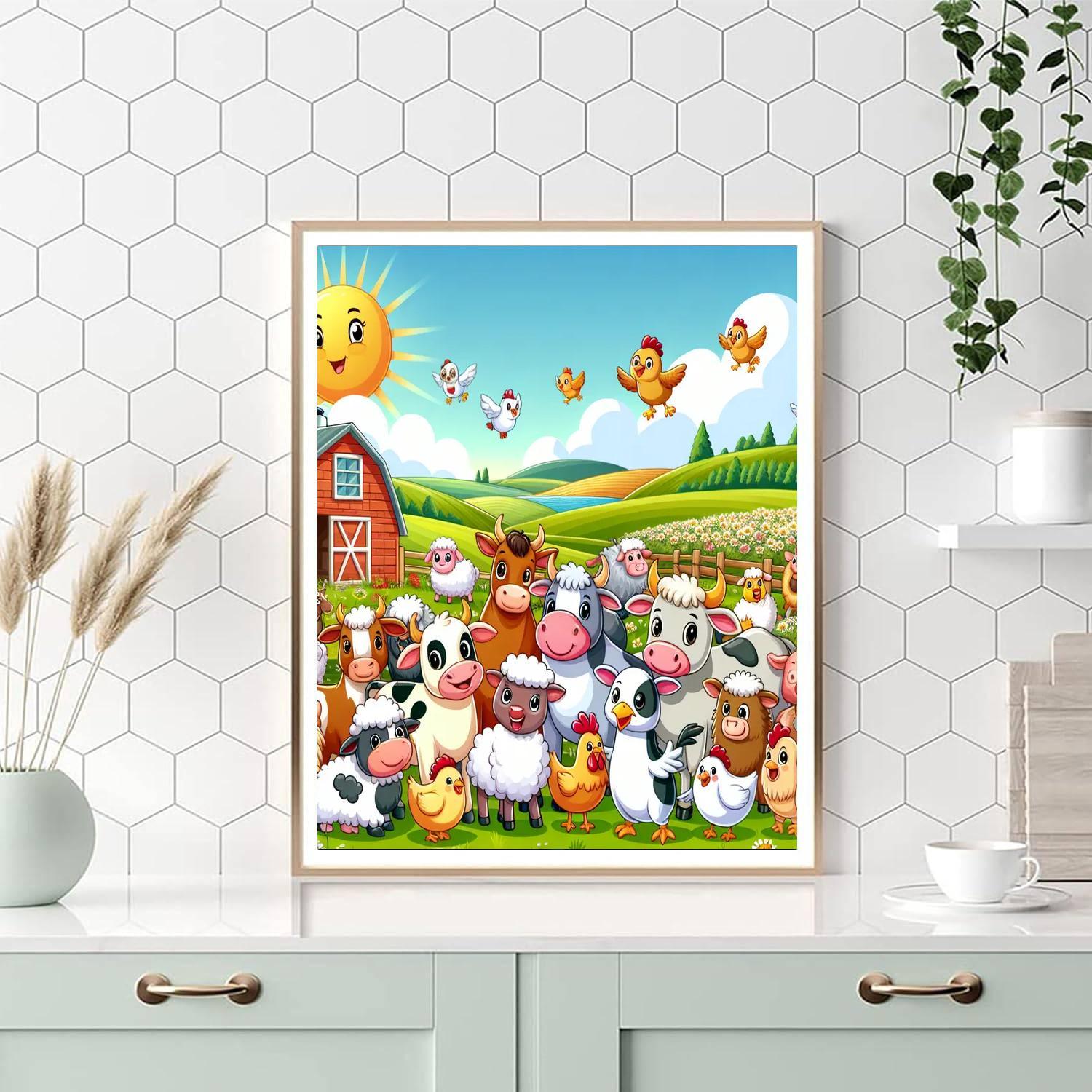 Sunny Animal Farm Fun Number Painting