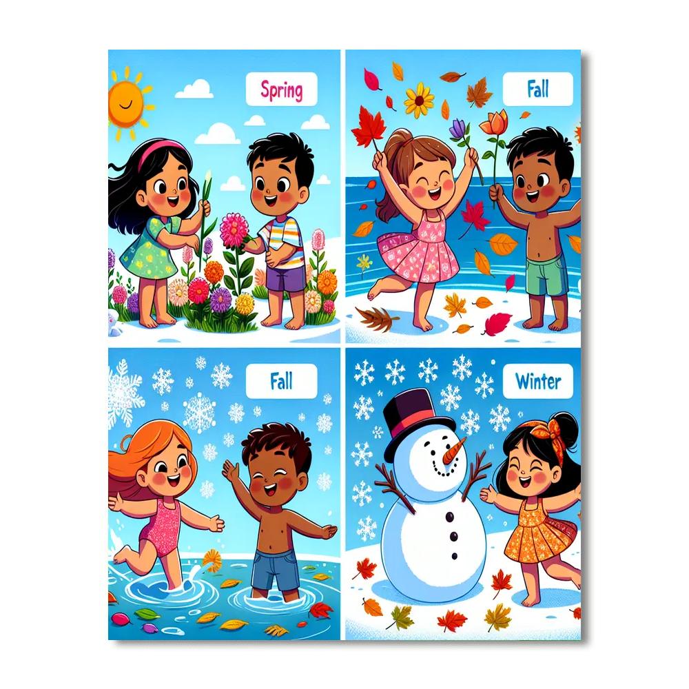 Magical Adventure Through Seasons Numbered Painting Kits