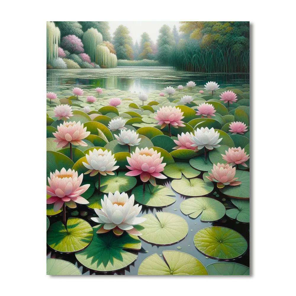 Whimsical Water Lilies Paint By Numbers Art