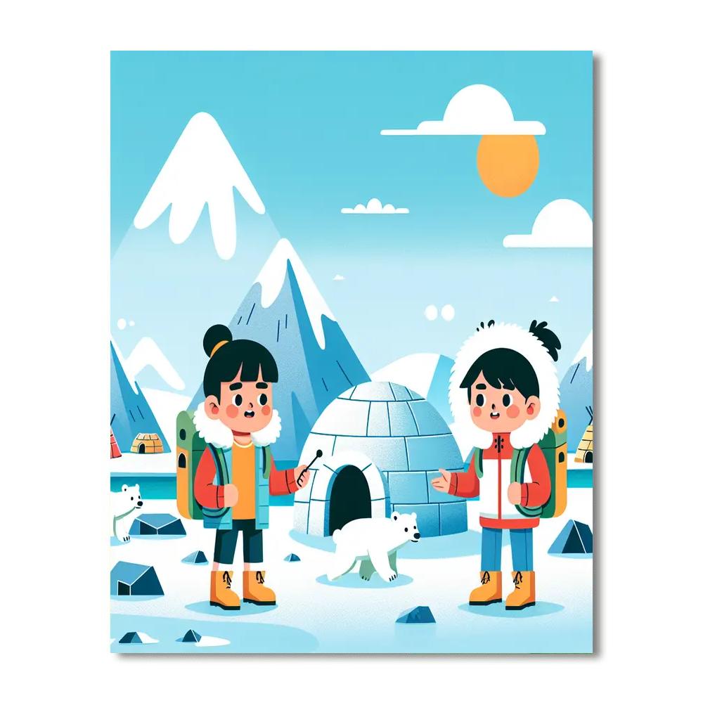 Artic Adventure Journey Number Painting