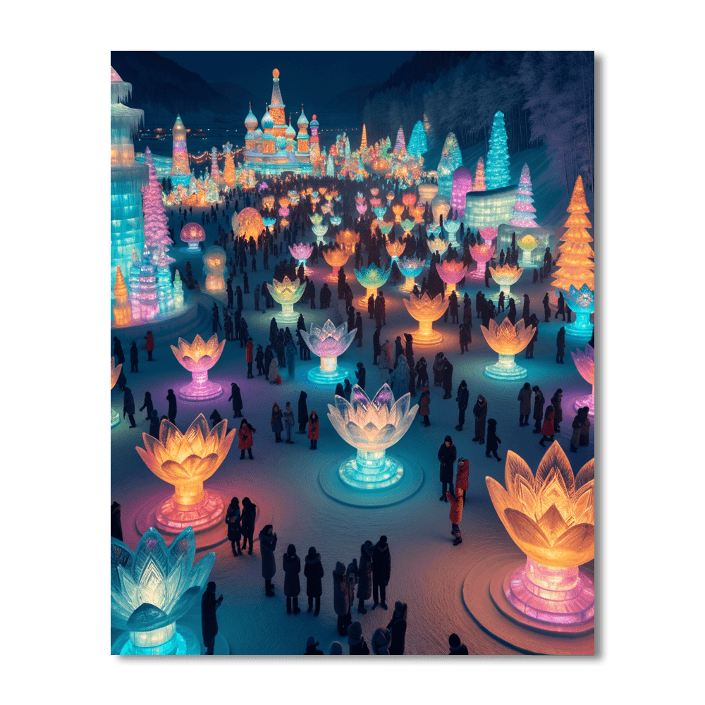 Harbin Ice Lantern Festival - China Paint By Number