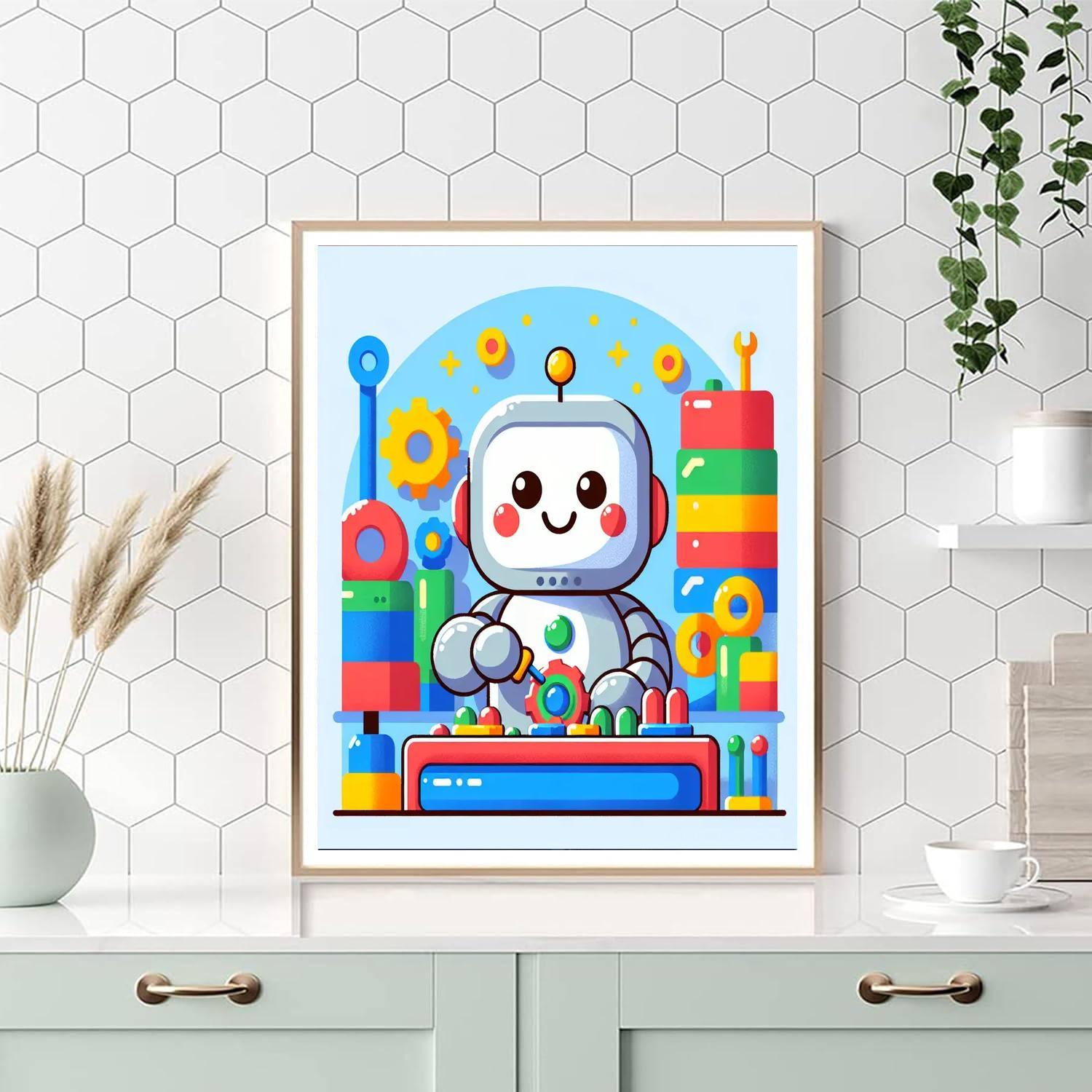 Magical Robot City Numbered Painting Kits