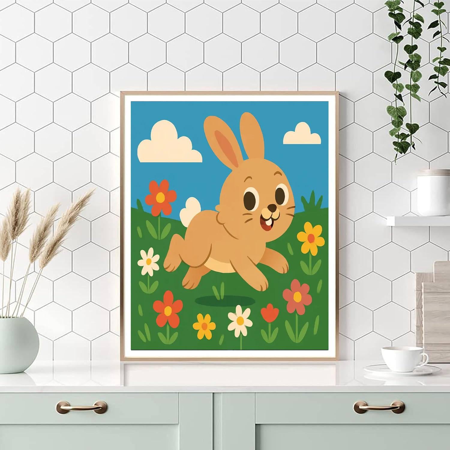 Energetic Rabbit Painting By Numbers Kit