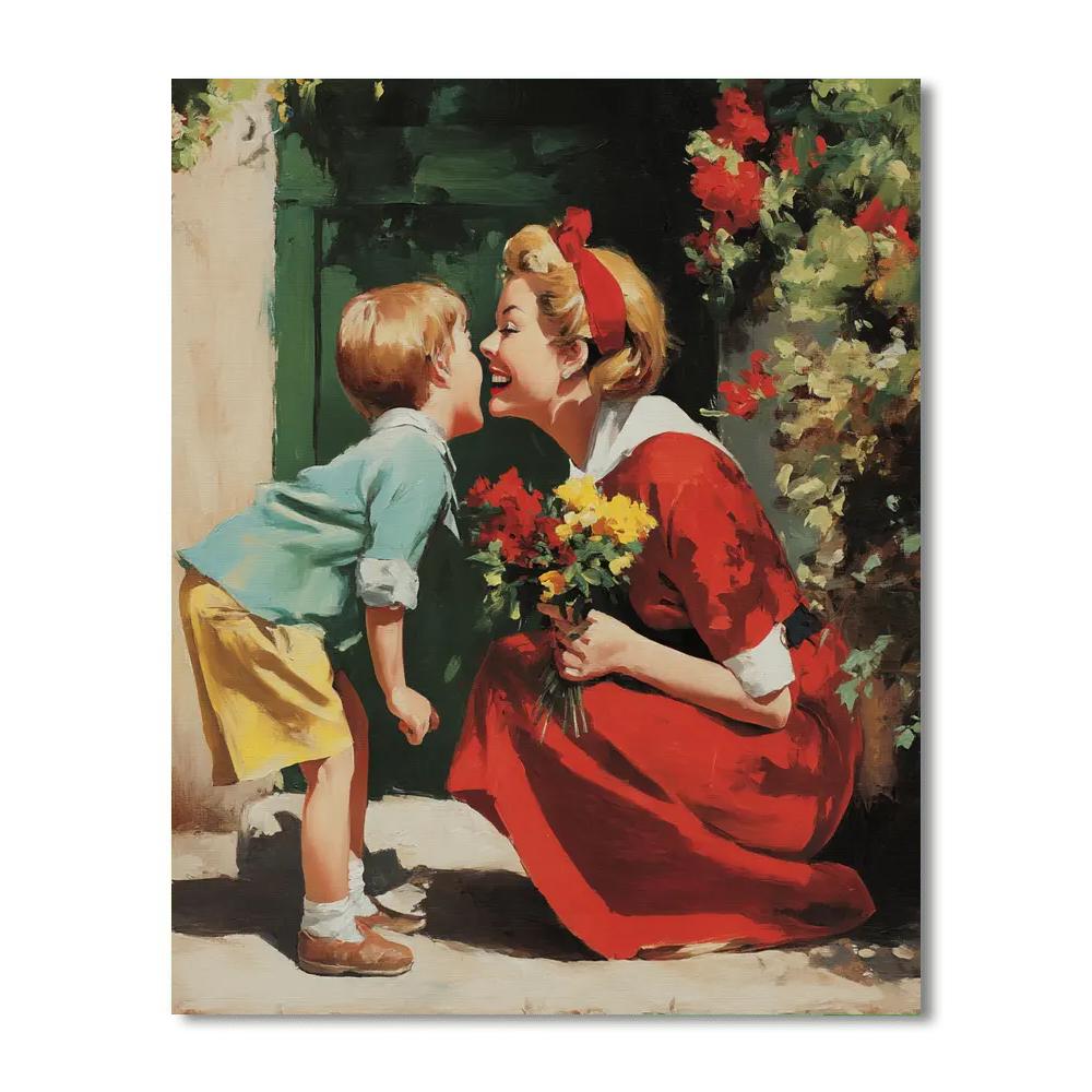 Radiance Of A Mother's Smile Painting Number Kit