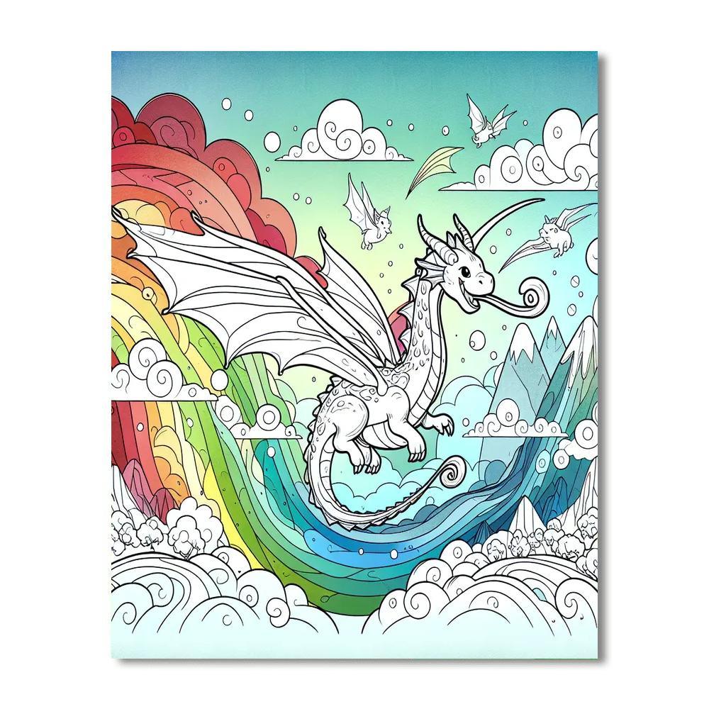 Dreamy Dragon Realm Painting By Numbers Kit