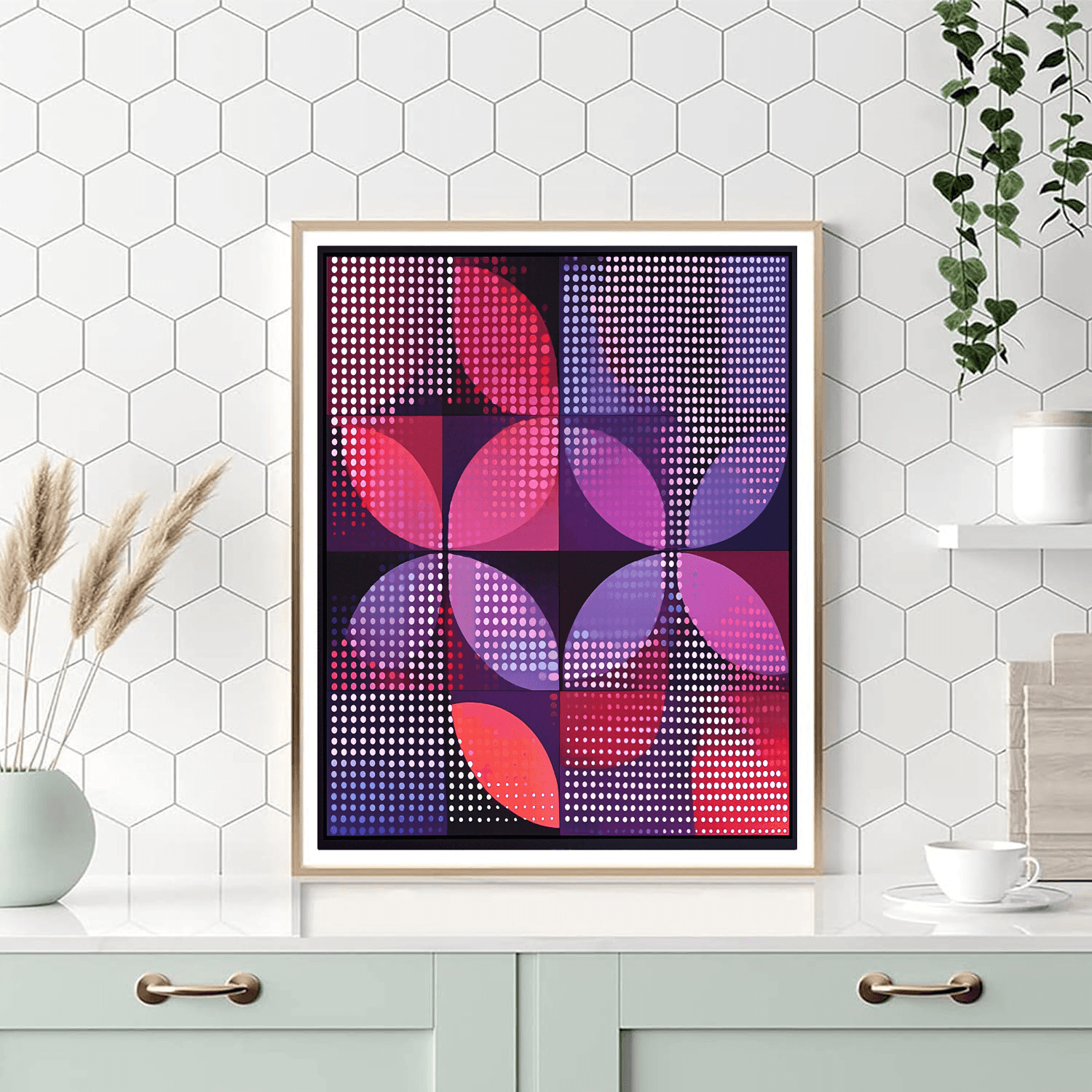 Victor Vasarely Inspired Techno Visions  Paint By Numbers Kits