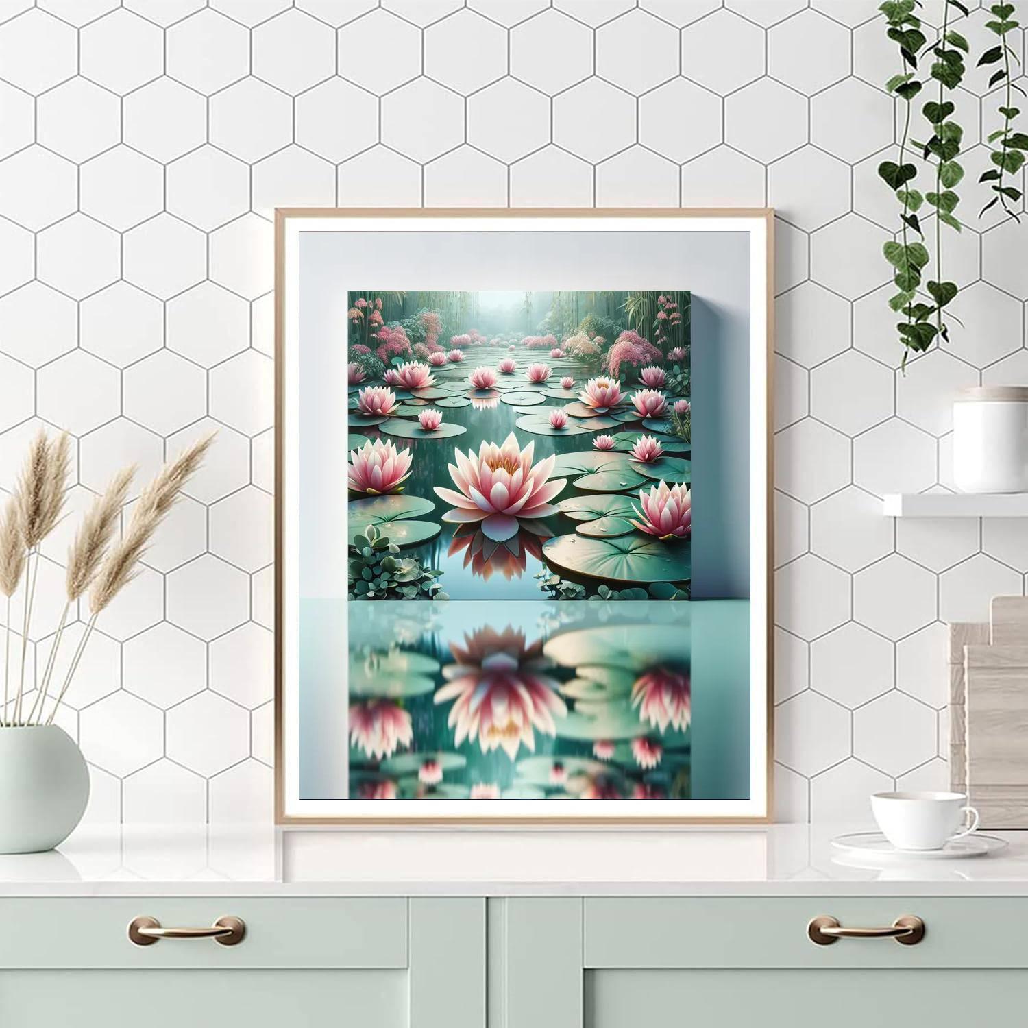 Crystal Water Lily Haven DIY Paint By Numbers