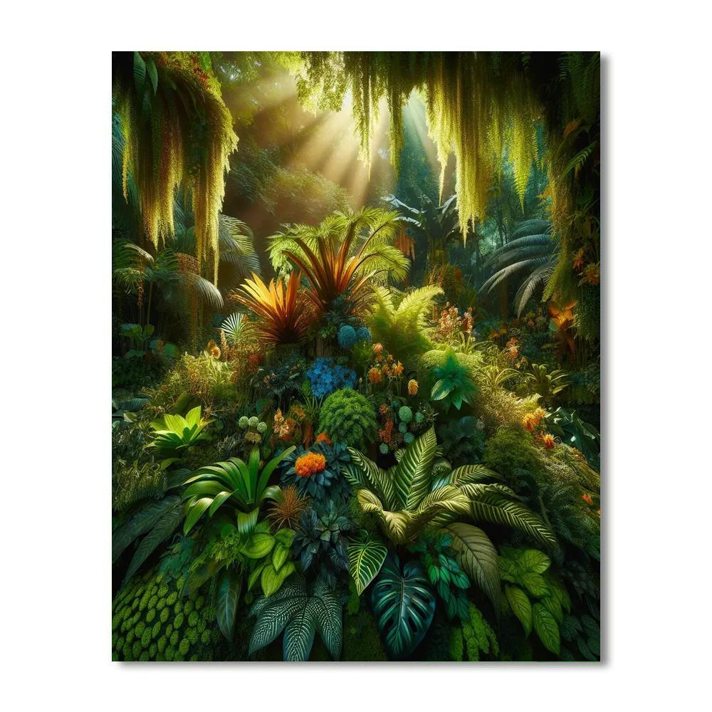 Lush Botanical Haven Painting Number Kit