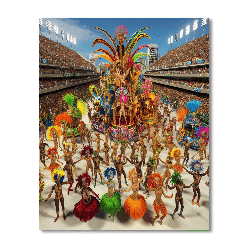 Karnival De Rio - Rio De Janeiro, Brazil Number Painting