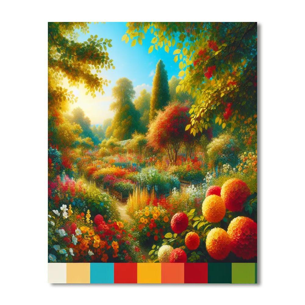 Glistening Summer Garden Paint By Numbers Art