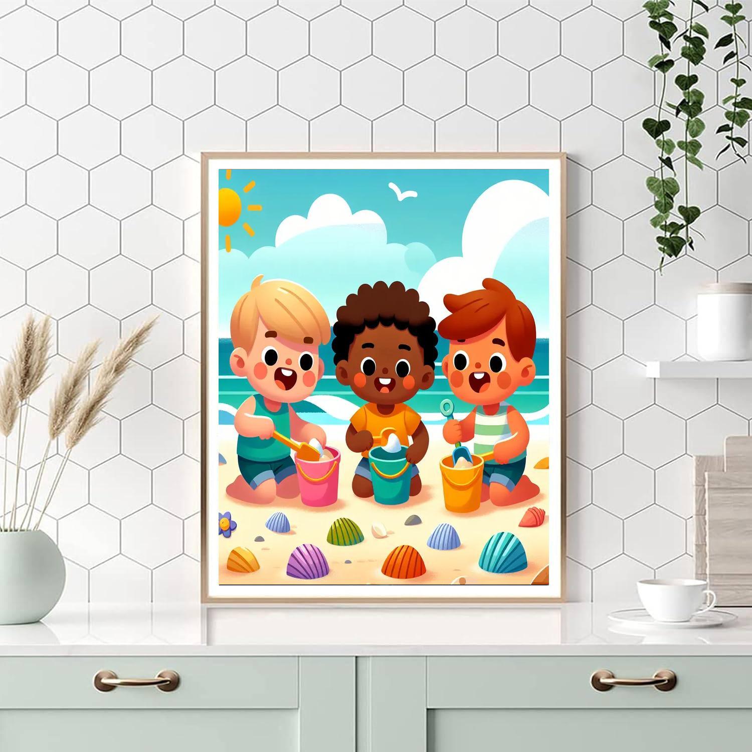 Seaside Treasure Tales Number Painting
