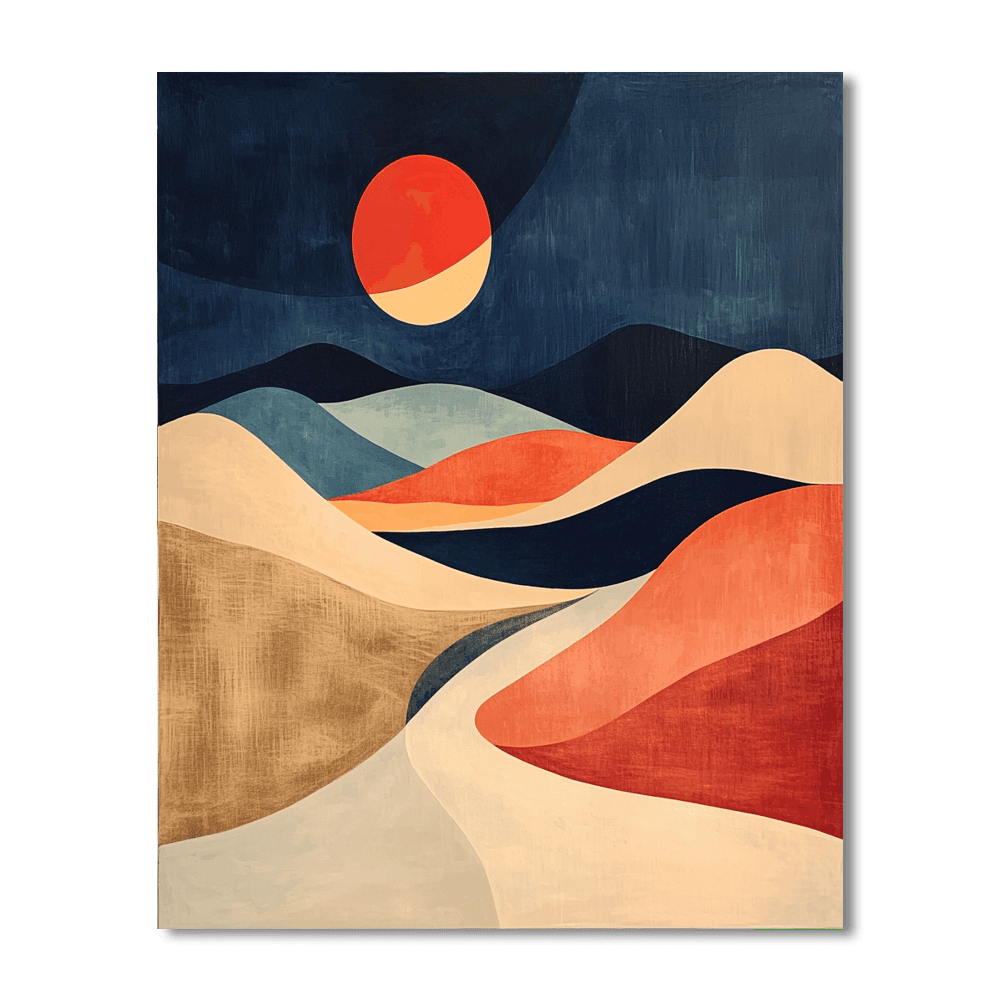 Wassily Kandinsky Inspired Abstract Desert Mirage  Paint By Color