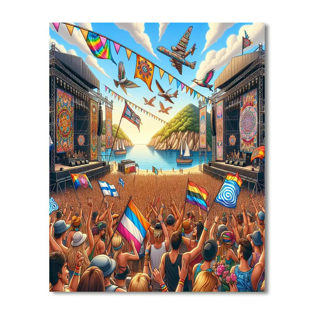 The Isle Of Wight Festival Paint By Number