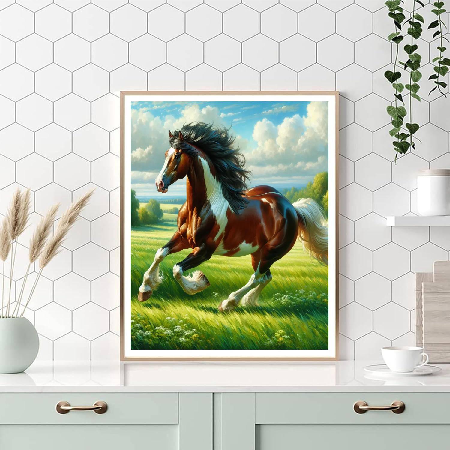 Regal Horse Gallop Number Painting
