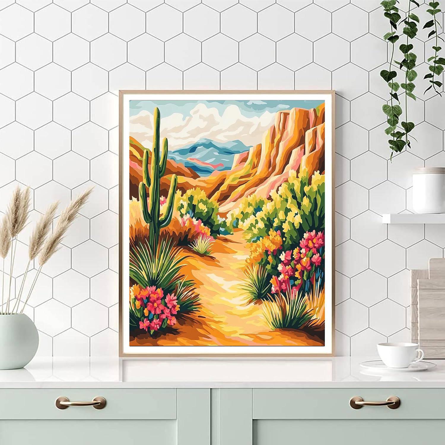 Georgia O'Keeffe Inspired Golden Desert Dreams  Paint By Numbers