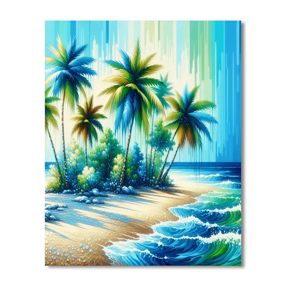 Secluded Island Oasis Paint By Numbers Art