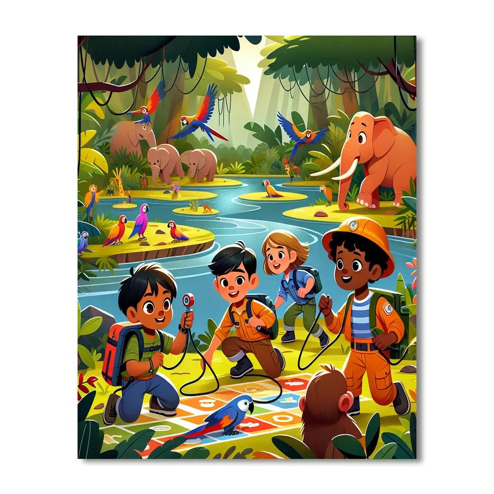 Jungle Rescue Operation DIY Paint By Numbers