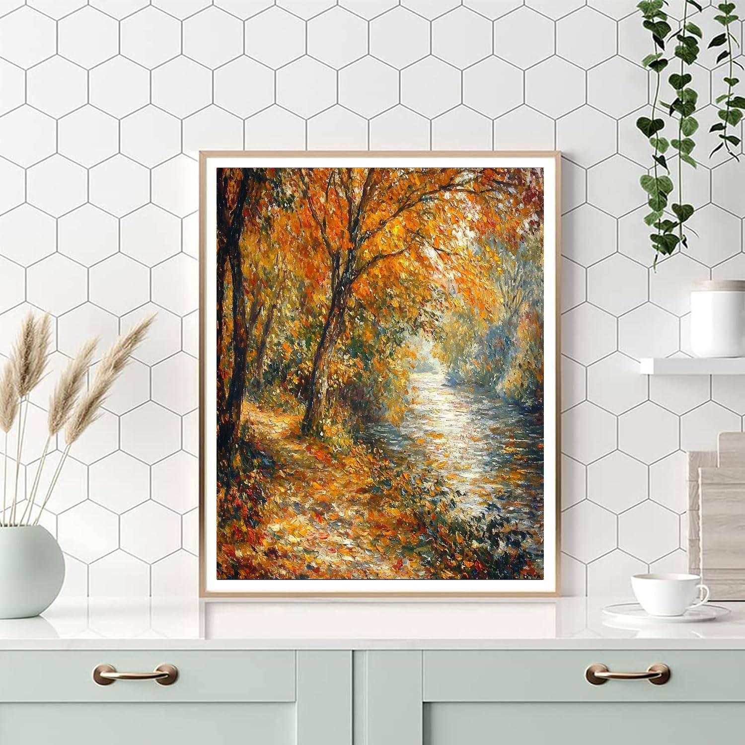 Renoir Inspired Rays Of Autumn Light  Painting By Numbers Kit