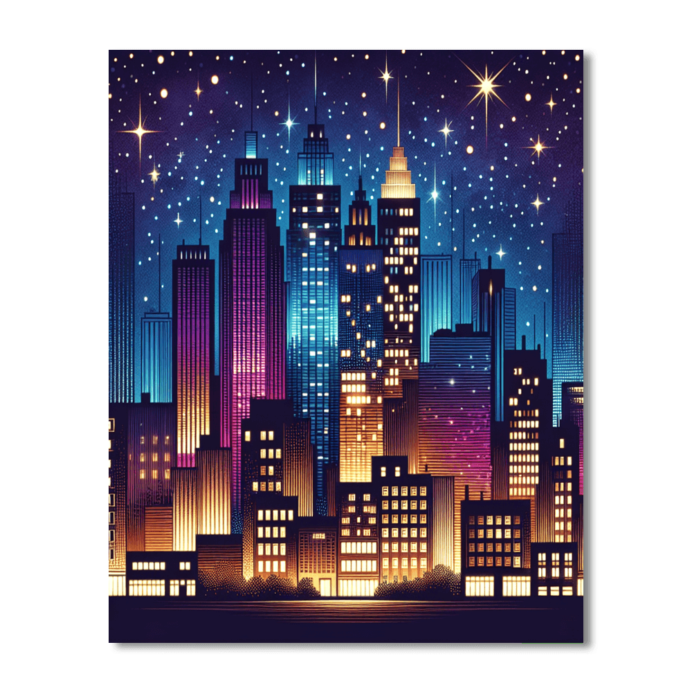 Radiant City Nights Painting Number Kit