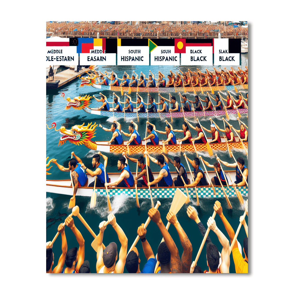 Hong Kong Dragon Boat Carnival - Hong Kong Paint By Numbers Kits