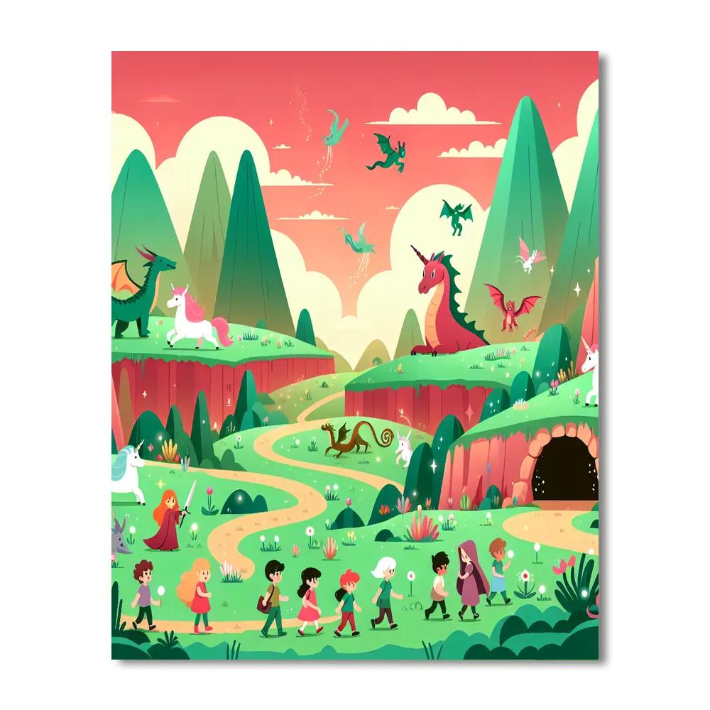 Mythical Journey Valley Paint By Number