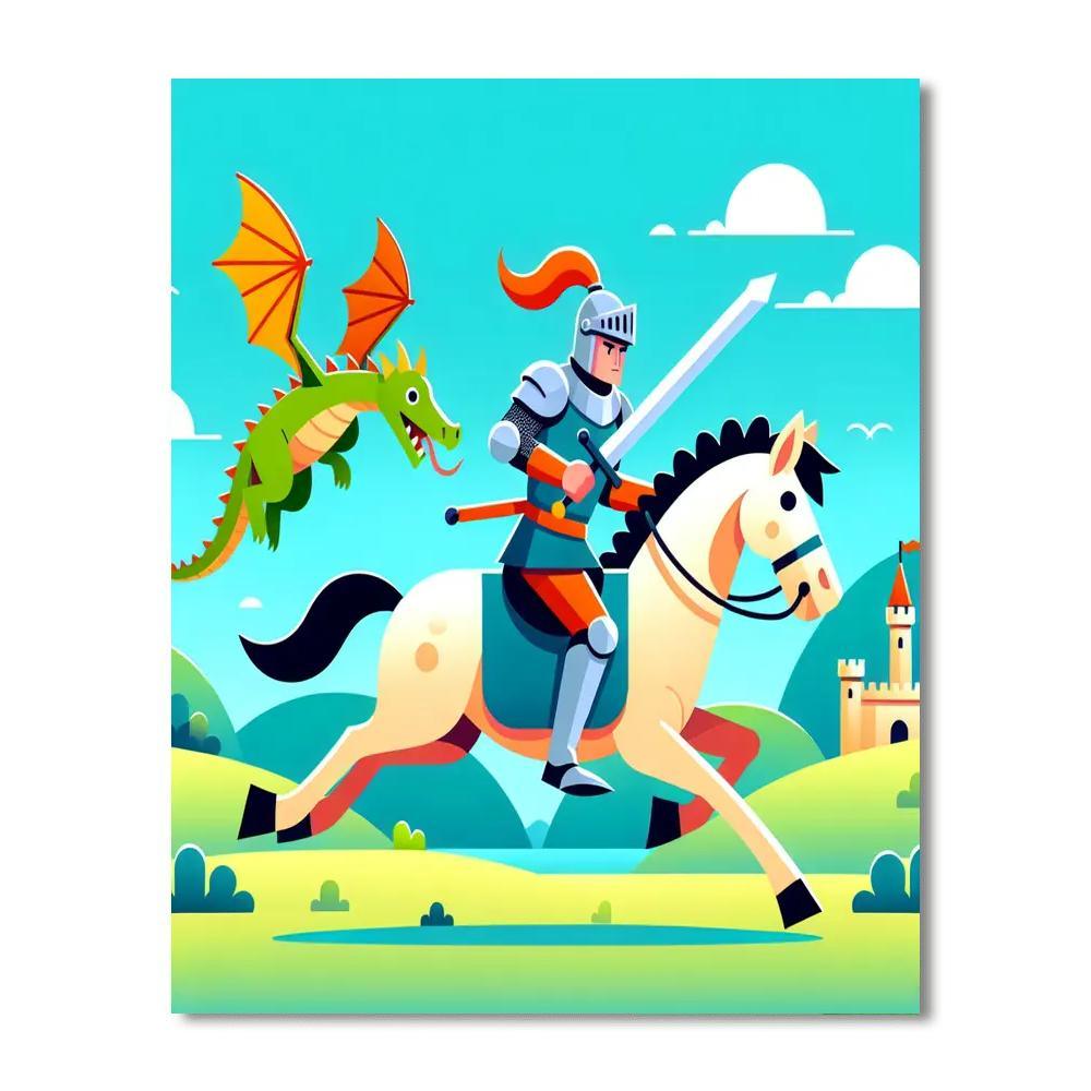 Heroic Knight's Quest Paint By Number