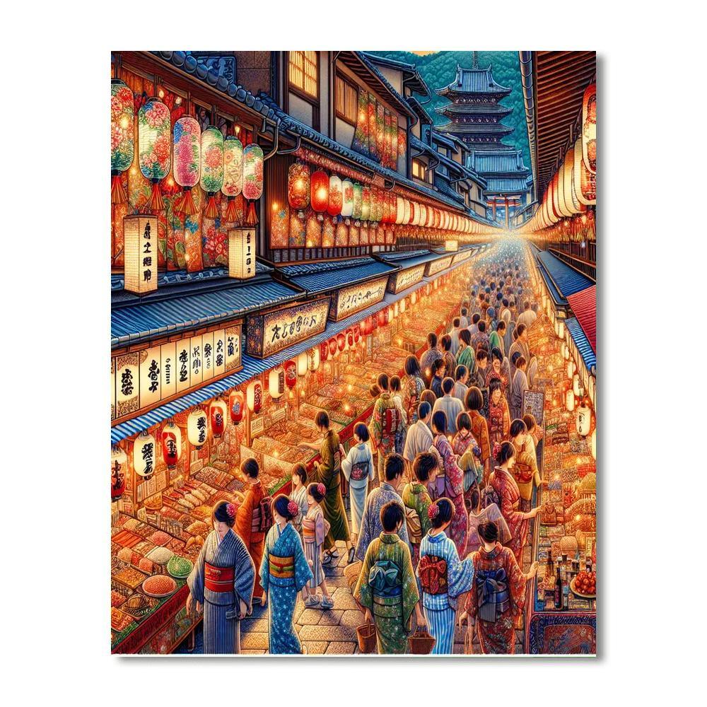 Gion Yatai Festival - Kyoto, Japan Numbered Painting Kits